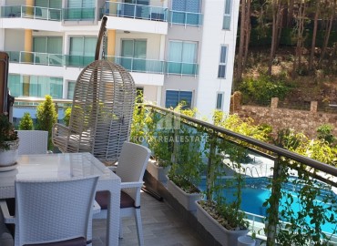 Two bedroom furnished apartment 120m² with jacuzzi overlooking the Mediterranean Sea, 250 meters from the beach, Kargicak, Alanya ID-15604 фото-11