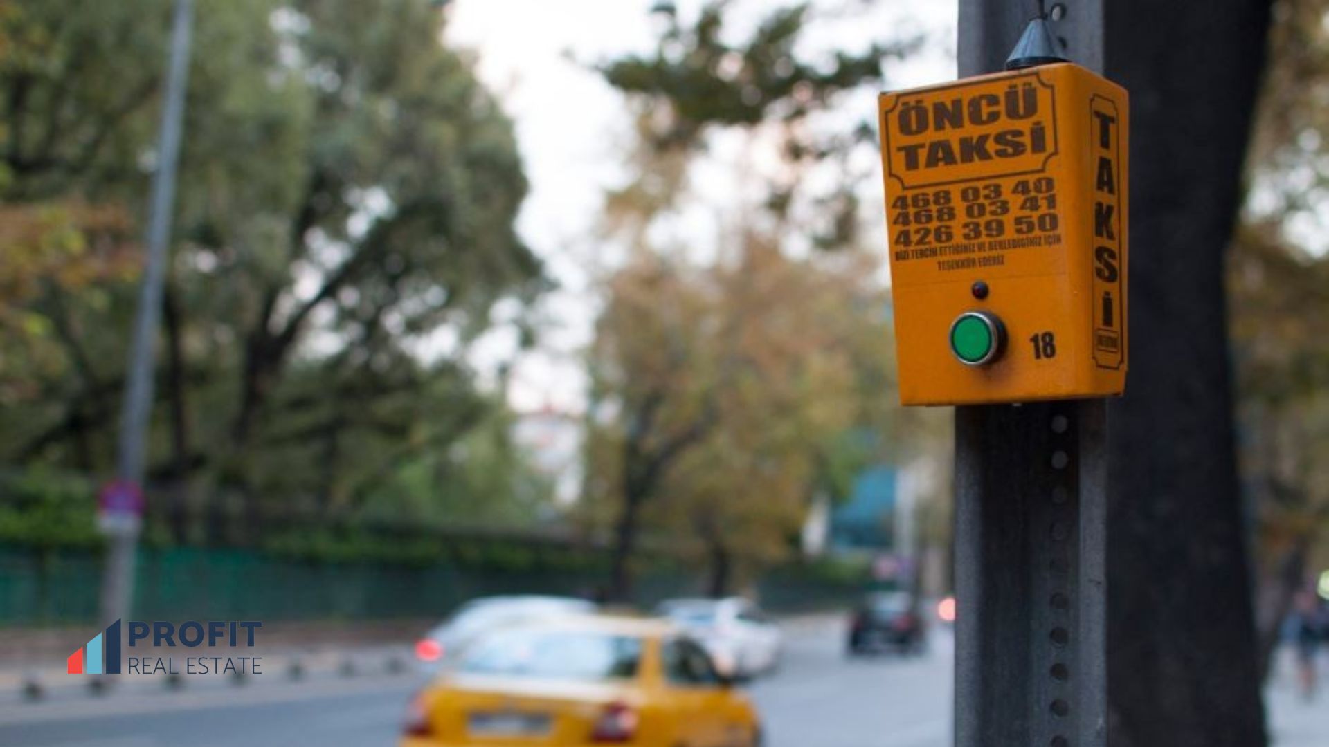 Кнопка для вызова такси в Турции