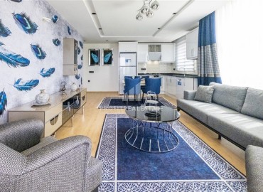 Трехкомнатная квартира, 100м², с интерьером от дизайнера в комфортабельной резиденции у моря в Каргыджаке, Алания ID-15617 фото-2