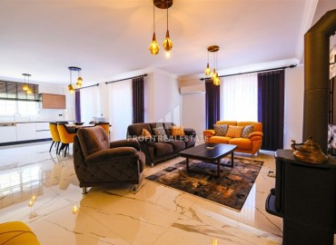 Furnished apartment with heating, 3+1, 165m², with designer interior, mountain views, Bektash, Alanya ID-15625 фото-1