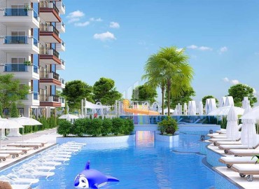 Furnished one-bedroom apartment 59m², 450 meters from the sea, in a residence with extensive facilities, Mahmutlar, Alanya ID-15653 фото-4