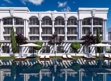 Фешенебельный инвестиционный проект класса премиум: апартаменты 34-60м²  в концепции отеля, Бафра, Искеле, Северный Кипр ID-15668 фото-1