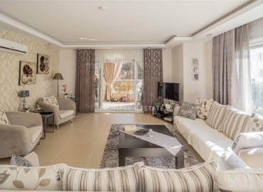 View furnished apartment with two bedrooms, 105m², with access to the garden in Alanya Hasbahce area ID-15669 фото-4