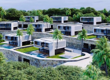 Modern two-storey villa under construction, 3+1, 251m², with private pool, in Bektas, Alanya ID-15705 фото-12