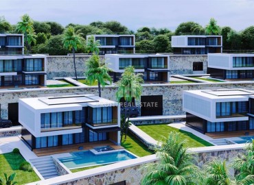 Modern two-storey villa under construction, 3+1, 251m², with private pool, in Bektas, Alanya ID-15705 фото-13