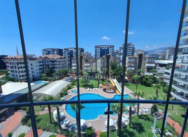Spacious furnished apartment 2+1, 120m², with glazed balconies, in a residence with facilities in Cikcilli, Alanya ID-15758 фото-13