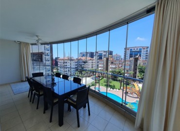 Spacious furnished apartment 2+1, 120m², with glazed balconies, in a residence with facilities in Cikcilli, Alanya ID-15758 фото-14