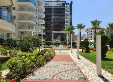 Spacious furnished apartment 2+1, 120m², with glazed balconies, in a residence with facilities in Cikcilli, Alanya ID-15758 фото-17