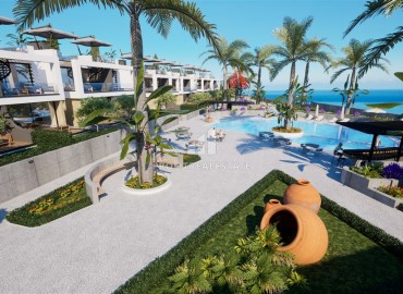Investment project in installments from the developer: apartment in townhouses, 70-130m², 100 meters from the sea, Lapta, Northern Cyprus ID-15800 фото-2