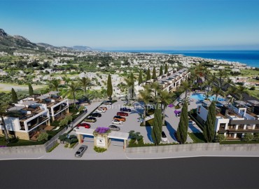 Investment project in installments from the developer: apartment in townhouses, 70-130m², 100 meters from the sea, Lapta, Northern Cyprus ID-15800 фото-11