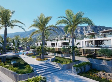 Инвестиционный проект в рассрочку от застройщика: апартаменты в таунхаусах, 70-130м², в 100 метрах от моря, Лапта, Северный Кипр ID-15800 фото-1