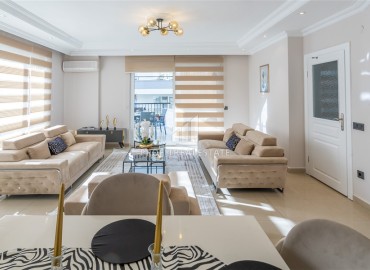 Elegant, bright two bedroom apartment 110 m², with a stylish interior, 300 meters from the sea, Oba, Alanya ID-15833 фото-2