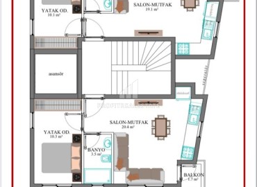 Квартиры на стадии строительства для ваших инвестиций: апартаменты 1+1 и 2+1, 50-70м², в районе Муратпаша, Анталья ID-15840 фото-12