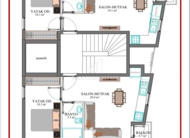 Последние квартиры 1+1, 50м² и 2+1, 70м² в малоквартирном комплексе в районе Анталии Муратпаша, по ценам от застройщика ID-15841 фото-11