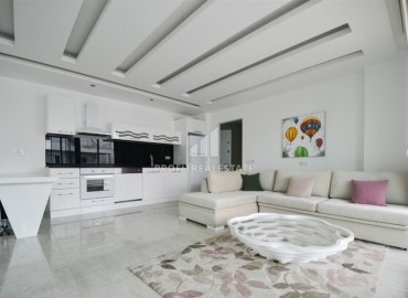 Stylish modern three bedroom penthouse, 130m², overlooking the Mediterranean Sea, Kestel, Alanya ID-15846 фото-2