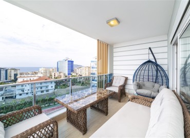 View furnished three-bedroom penthouse, 201m², 250 meters from the Mediterranean Sea, Tosmur, Alanya ID-15866 фото-17