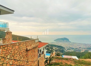 Furnished three bedroom villa with heated pool and panoramic views of the Mediterranean Sea, Tepe, Alanya ID-15885 фото-15