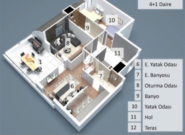 Апартаменты и пентхаусы от застройщика, 87-190м², в жилом комплексе с газовым отоплением, Муратпаша, Анталья ID-15902 фото-20