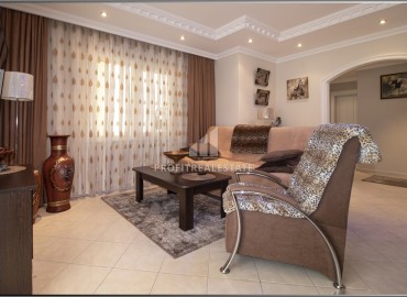 Elegant furnished apartment 2+1, 120m², with a large glazed balcony and sea views, Mahmutlar, Alanya ID-15940 фото-3