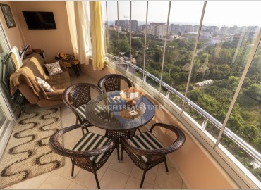 Elegant furnished apartment 2+1, 120m², with a large glazed balcony and sea views, Mahmutlar, Alanya ID-15940 фото-15