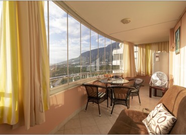 Элегантная меблированная квартира 2+1, 120м², с большим застекленным балконом и видом на море, Махмутлар, Аланья ID-15940 фото-16