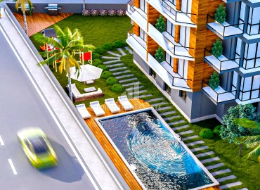 Двухкомнатные апартаменты, 60м², в комплексе с аквапарком с рассрочкой от строительной компании, в районе Аяш, Мерсин ID-15952 фото-3