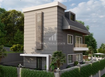Investment project: 4+1 villas under construction, with private facilities, Kargicak, Alanya ID-15976 фото-12