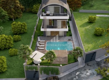Investment project: 4+1 villas under construction, with private facilities, Kargicak, Alanya ID-15976 фото-14