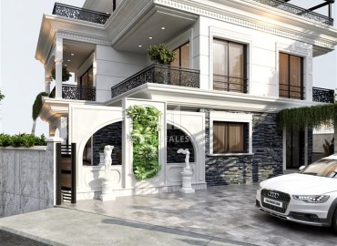 Elite private three-storey villa 4+1, 425m², with facilities, at the project stage in Kargicak, Alanya ID-15979 фото-3