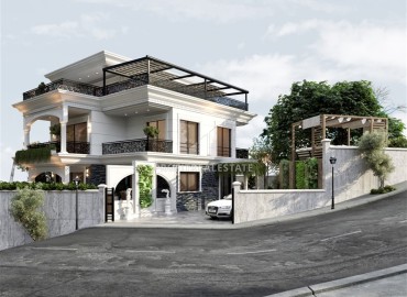 Elite private three-storey villa 4+1, 425m², with facilities, at the project stage in Kargicak, Alanya ID-15979 фото-4