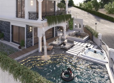 Elite private three-storey villa 4+1, 425m², with facilities, at the project stage in Kargicak, Alanya ID-15979 фото-6