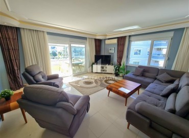 Exquisite furnished apartment 3+1, 168m², with glazed balconies, in a residence with facilities in Oba, Alanya ID-16044 фото-2