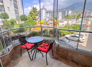 Elegant furnished apartment with glazed balcony, 2+1, 120m², in a residence with facilities, Cikcilli, Alanya ID-16046 фото-15