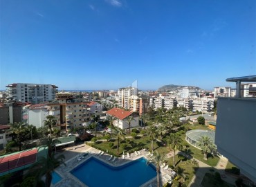 View furnished apartment 2+1, 125m², with sea views, for residence permit, in a residence with facilities, Cikcilli, Alanya ID-16053 фото-16