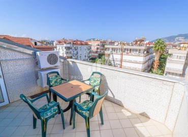 Charming one bedroom penthouse 75 m² with a glazed balcony, 300 meters from the sea, Oba, Alanya ID-16079 фото-15
