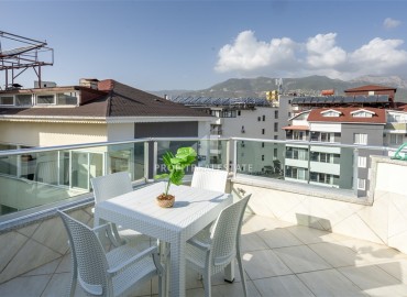 Luxurious furnished penthouse 4+1, 240m2, on the first coastline, for Turkish citizenship, Oba, Alanya ID-14704 фото-16