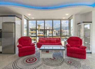 Luxurious furnished apartment 2+1, 134 m², for residence permit, in a residence with facilities, Oba, Alanya ID-16100 фото-2
