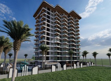 Новая квартира с двумя спальнями, 85м², в комплексе на этапе строительства в центре Махмутлара, в 400м от моря ID-16135 фото-2
