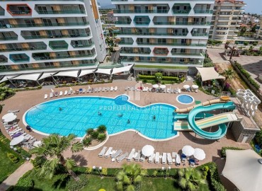 Elegant furnished 2+1 apartment with sea views, in a residence with rich facilities, Avsallar, Alanya ID-16192 фото-12