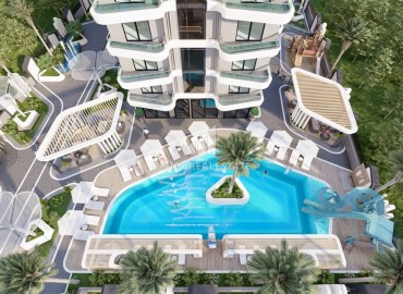 One-bedroom apartment at the final stage of construction, 400 m from the sea, in a new building with facilities, Mahmutlar, Alanya ID-16203 фото-6