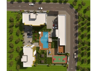 Апартаменты 2+1, 74м², на финальной стадии строительства, в новой резиденции с инфраструктурой, Алтынташ, Анталья ID-16209 фото-11