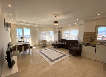Elegant furnished apartment 2+1, 90 m², with sea views and glazed balconies, Tosmur, Alanya ID-16243 фото-6