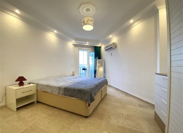 Elegant furnished apartment 2+1, 90 m², with sea views and glazed balconies, Tosmur, Alanya ID-16243 фото-11
