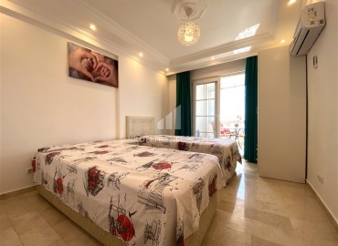 Elegant furnished apartment 2+1, 90 m², with sea views and glazed balconies, Tosmur, Alanya ID-16243 фото-13
