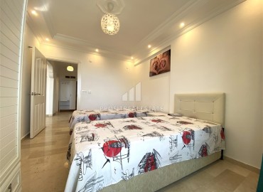 Elegant furnished apartment 2+1, 90 m², with sea views and glazed balconies, Tosmur, Alanya ID-16243 фото-15