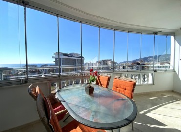 Elegant furnished apartment 2+1, 90 m², with sea views and glazed balconies, Tosmur, Alanya ID-16243 фото-18