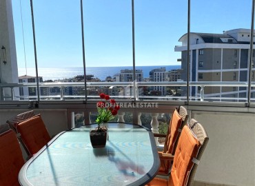 Elegant furnished apartment 2+1, 90 m², with sea views and glazed balconies, Tosmur, Alanya ID-16243 фото-20