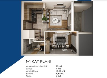 Apartment from the developer at the final stage of construction, in a low-rise comfortable residence, Altintas, Antalya ID-16264 фото-8