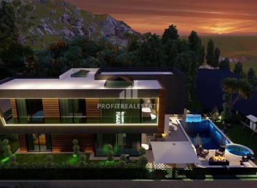 Elite two-storey villas 4 + 1, 300m², under construction in the central mountainous region of Alanya - Tepe. ID-13318 фото-1