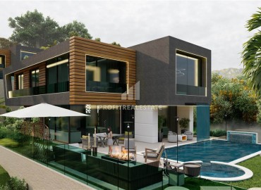 Elite two-storey villas 4 + 1, 300m², under construction in the central mountainous region of Alanya - Tepe. ID-13318 фото-4